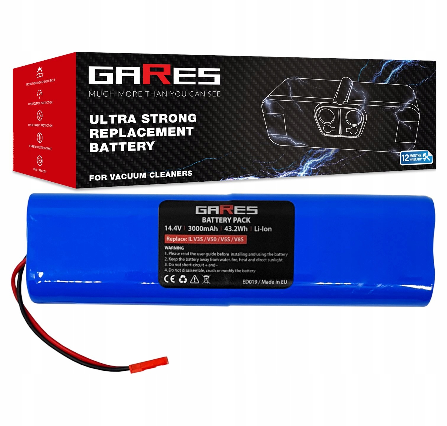 Baterie Akumulátor pro Ilife V80 B5 Max S5 Pro 14,4V 3Ah