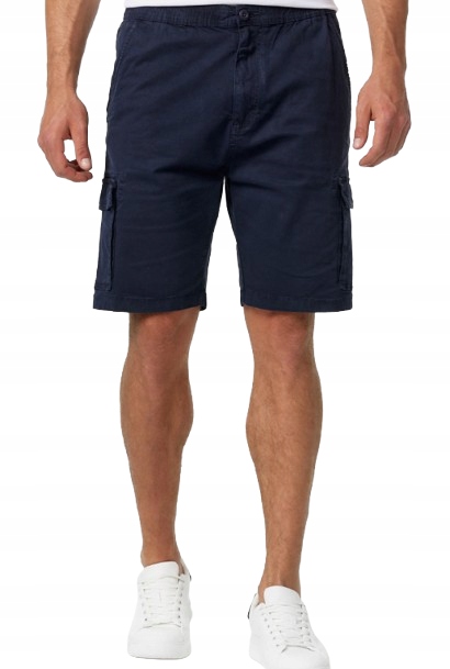 Indicode Tmavě Modré Kraťasy Kargo S Kapsami, Velikost M