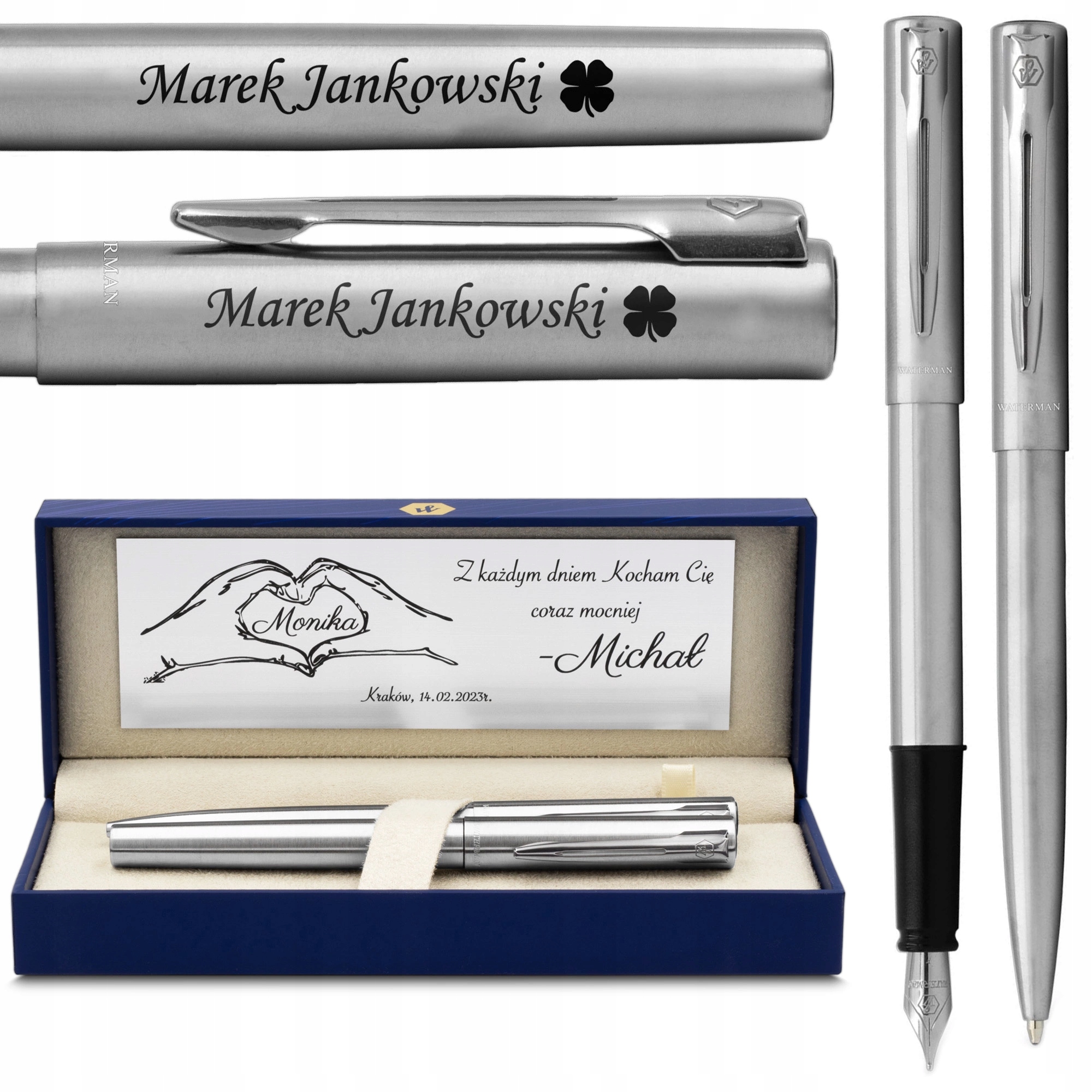 Pióro Wieczne i Długopis Waterman Graduate GRAWER Prezent dla Taty Mamy