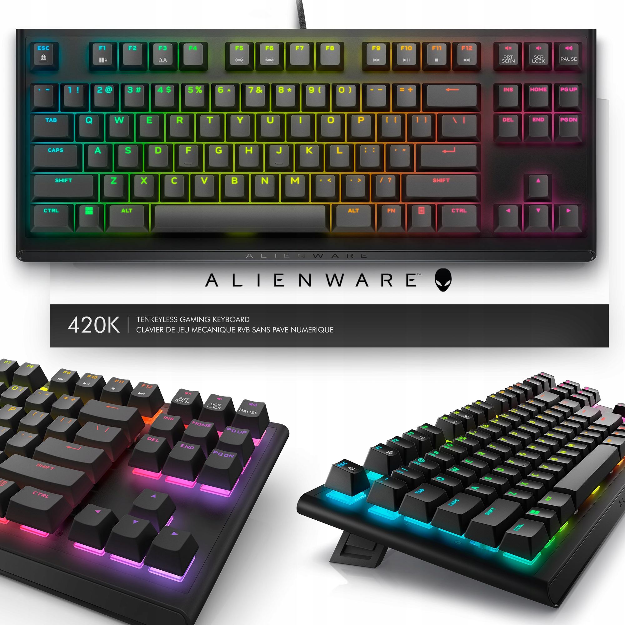 Alienware AW420K Herná Klávesnica Čierna Led Rgb Cherry MX Qwerty Us