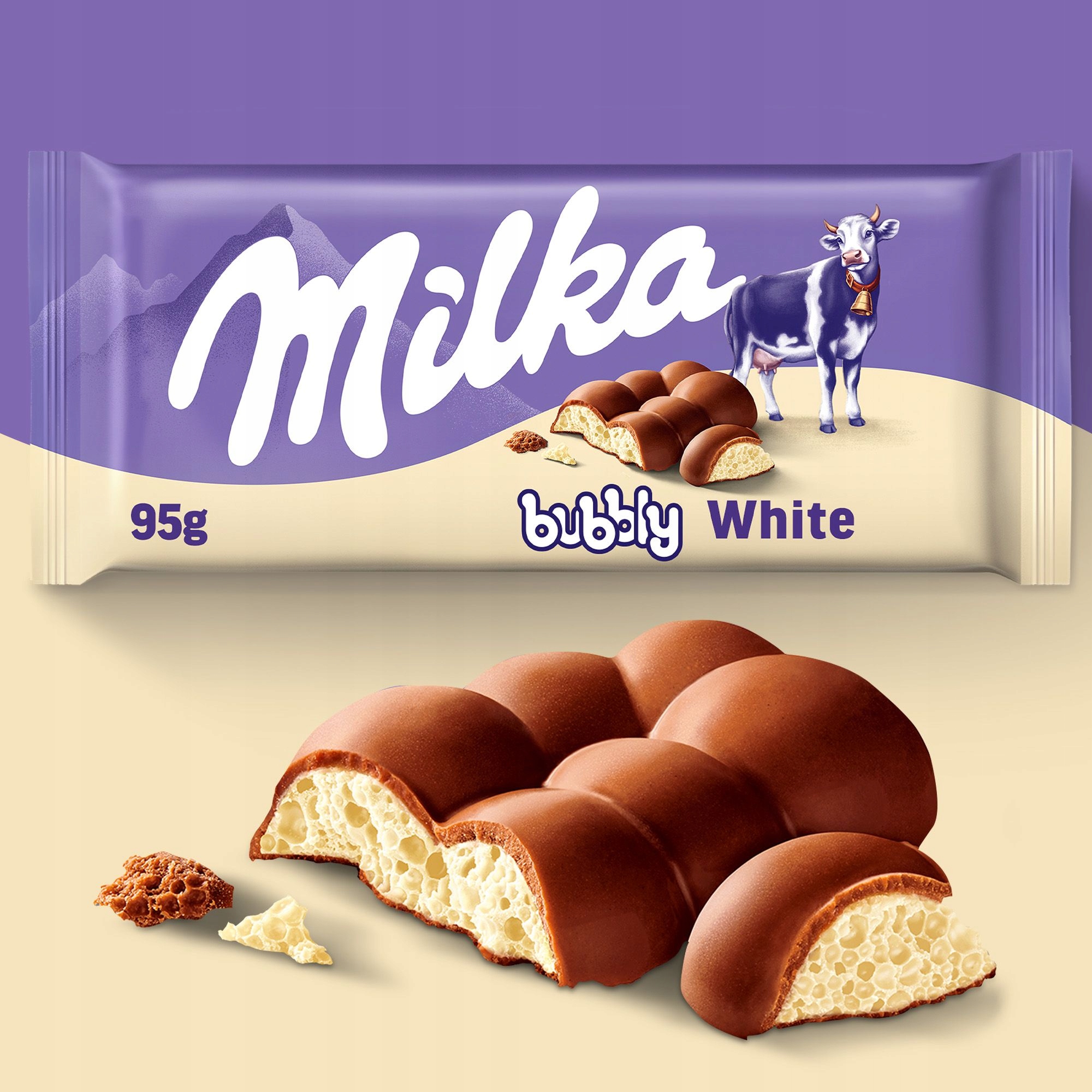 Milka czekolada mleczna z alpejskiego mleka Bubbly Milk & White 95 Rodzaj Czekolady