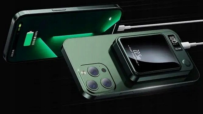 SZYBKI BEZPRZEWODOWY POWER BANK MagSafe INDUKCYJNY 10000mAh 22,5W USB-C Stan opakowania oryginalne