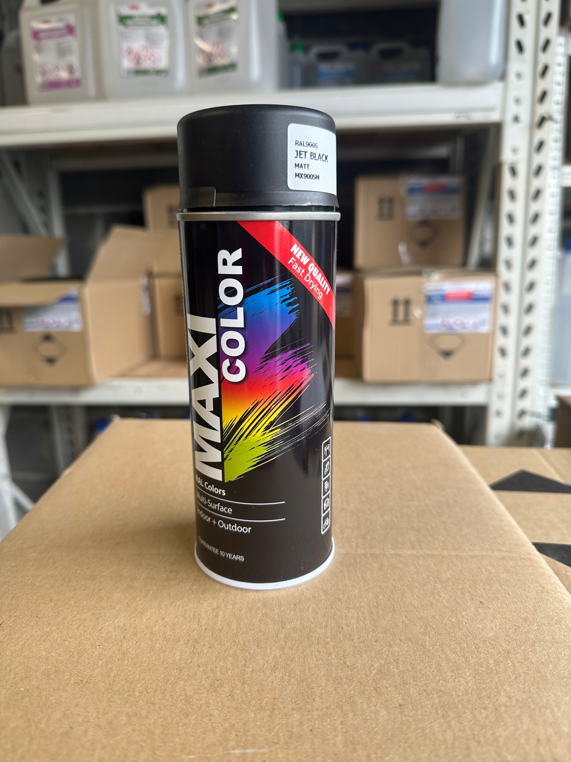 Czarny Mat Ral 9005 Motip Maxi Color Nitro 400ml MX9005M Szybkoschnący