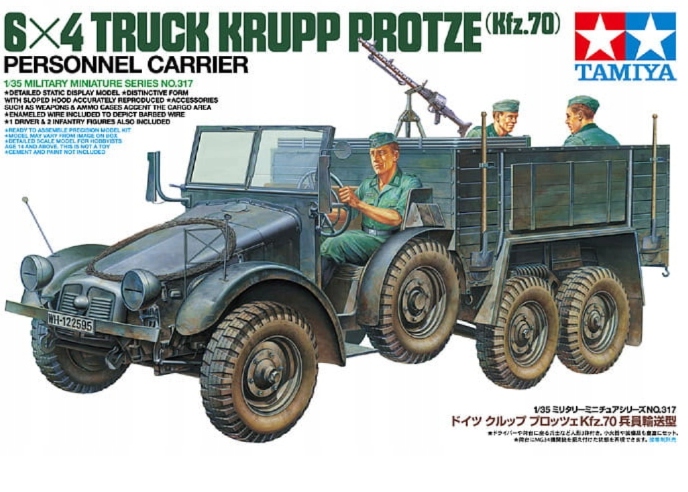 Tamiya 35317 6x4 nákladní automobil Krupp Protze Kfz.70 kfz 70