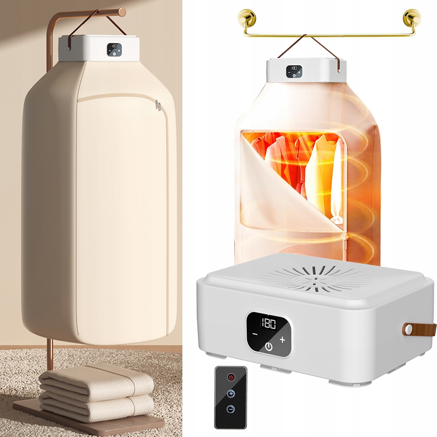 Levně Skládací elektrický sušák na prádlo s tepelným čerpadlem Apartament, výkonný 650W