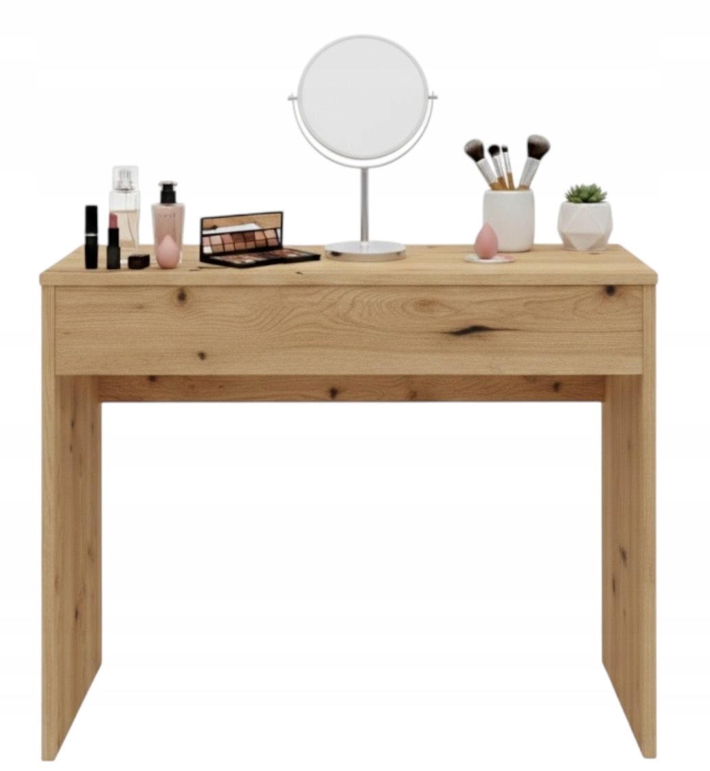 Toaletní Stolek Luna 90 dub wotan s prostornou zásuvkou pro líčení