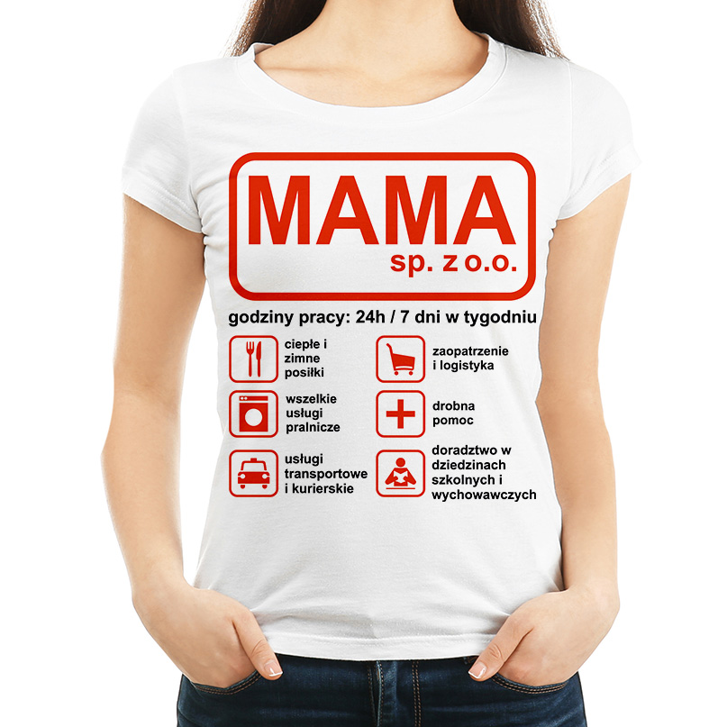 

damska Koszulka Mama Sp z o. o. Dzień Matki XXL