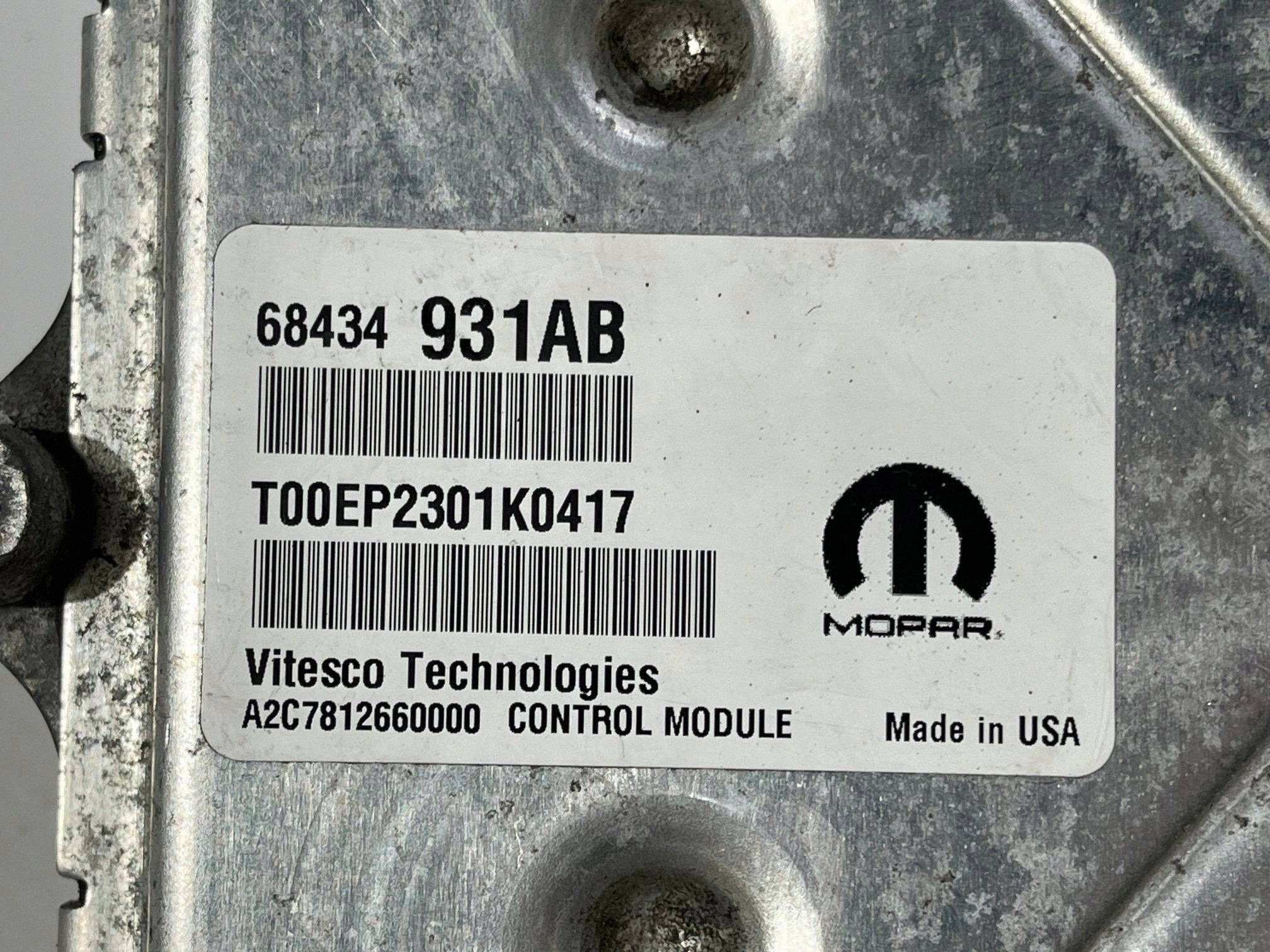 unité de commande électronique uce module ordinateur moteur Dodge Durango 3.6 2021- 68434931AB