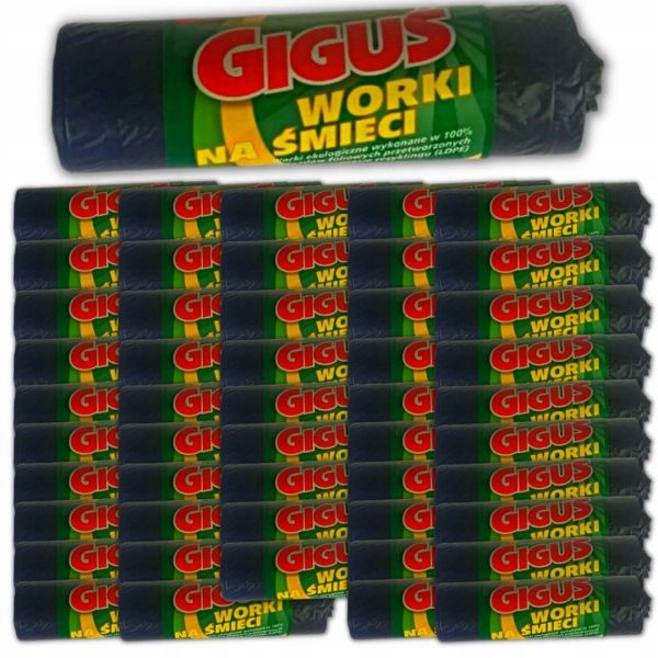

Worki na odpady mocne Giguś 60l 10 szt. x 50