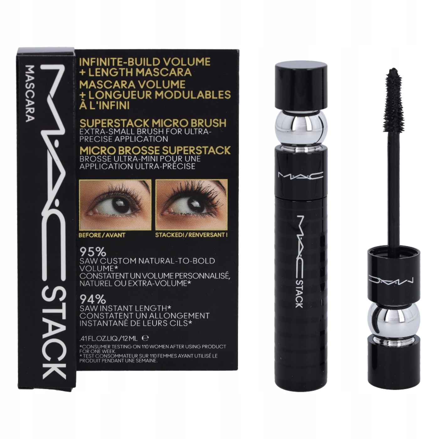 Řasenka Mac Stack Micro 12ml černá