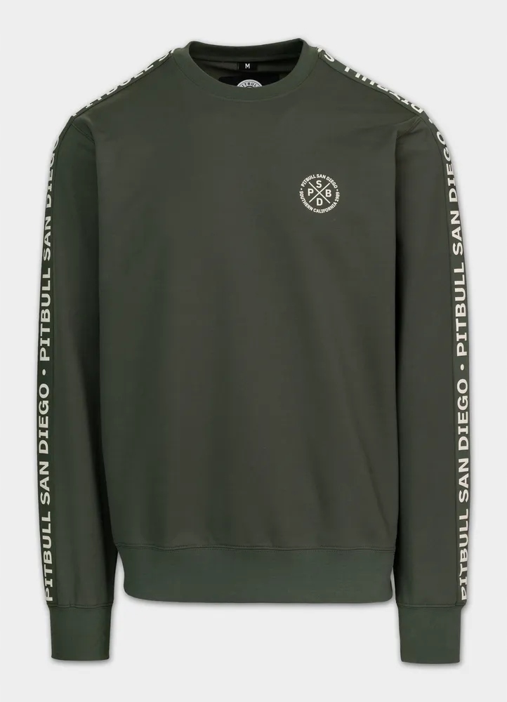 Pánská Tepláková mikina Pitbull Tape Parker bez kapuce crewneck komfortní 3XL