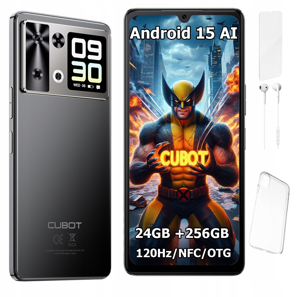 Smartfón Cubot P90 Android 15 24/256GB Nfc Dual Sim 4G 6,88" Puzdro Fólia