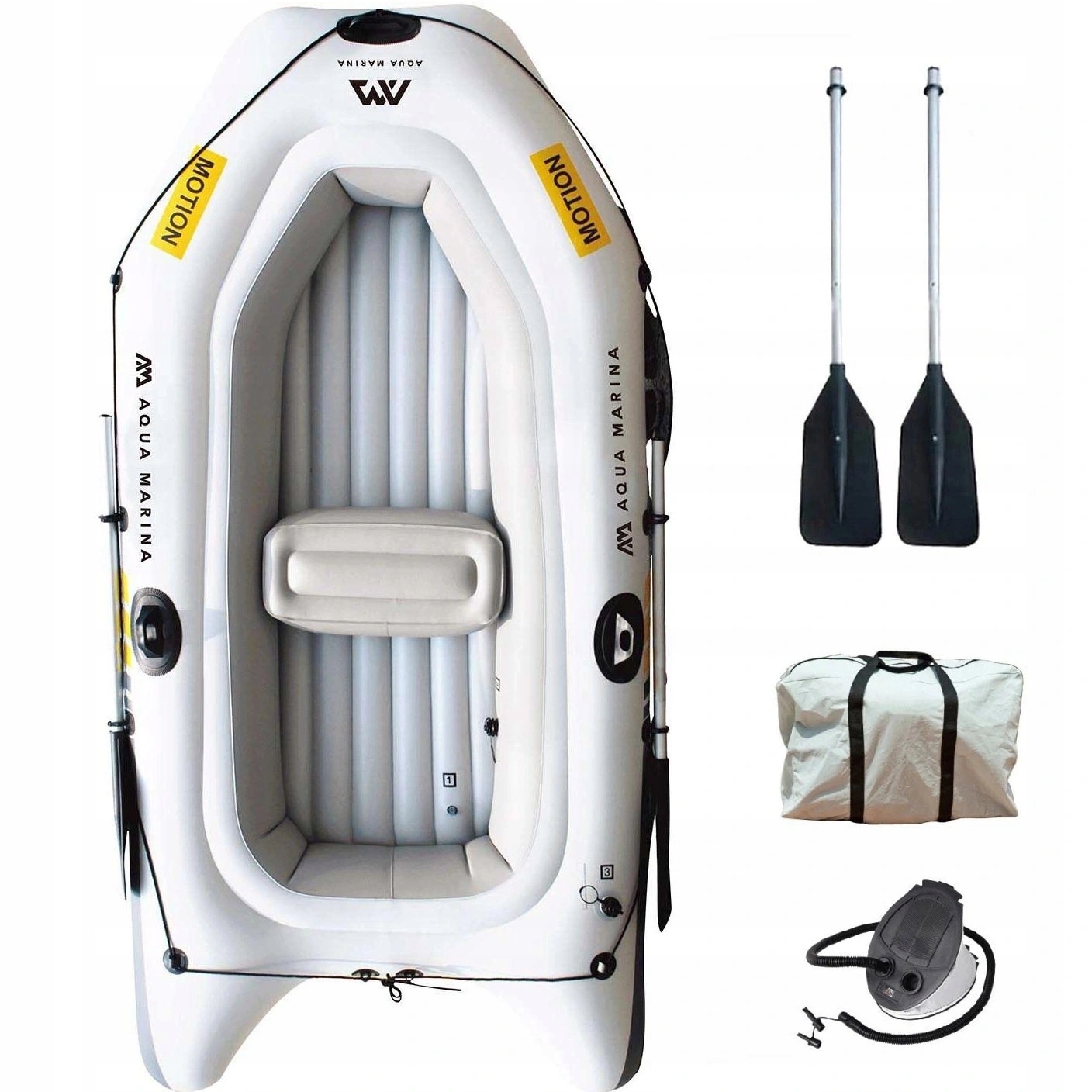 Ponton turystyczny rekreacyjny Aqua Marina 2-osobowy Motion z wiosłami