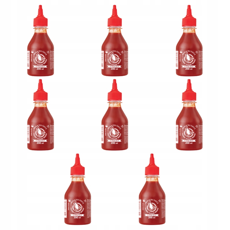 Flying Goose Brand Omáčka velmi ostrá (chili 70%) 200 ml X8