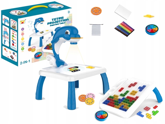 

Stolik 2w1 Projektor Rzutnik Delfin Układanka