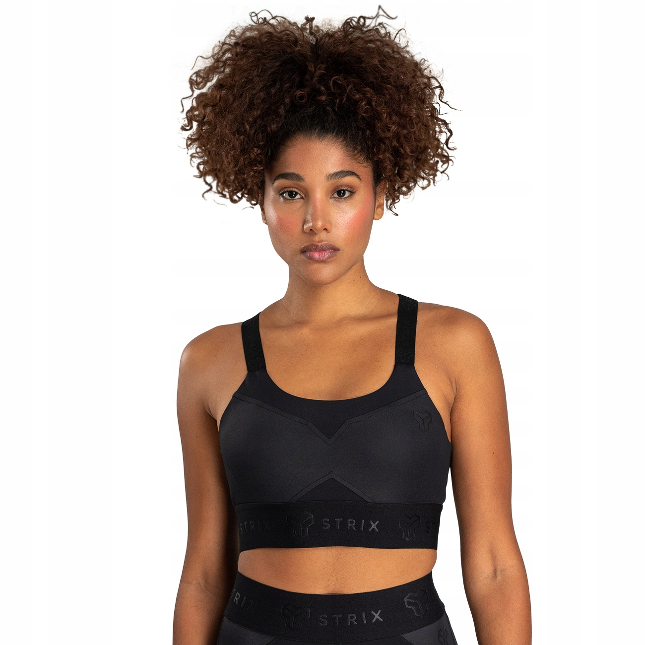 Biustonosz Stanik Sportowy Fitness Czarny Strix M