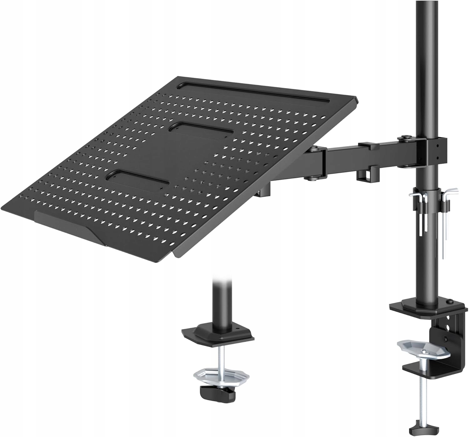UCHWYT ERGONOMICZNY NA LAPTOP DO 16″ + RAMIĘ NA MONITOR 13–32″ VESA