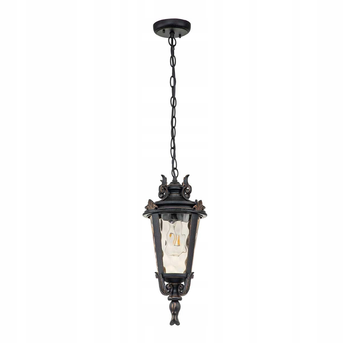 Elstead Baltimore Vonkajšia závesná lampa E27 60W Starnúca hnedá