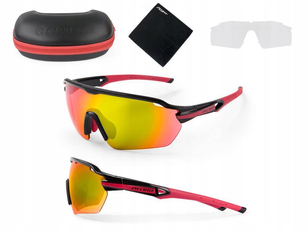 Cyklistické sluneční brýle Accent Reflex černo-růžové