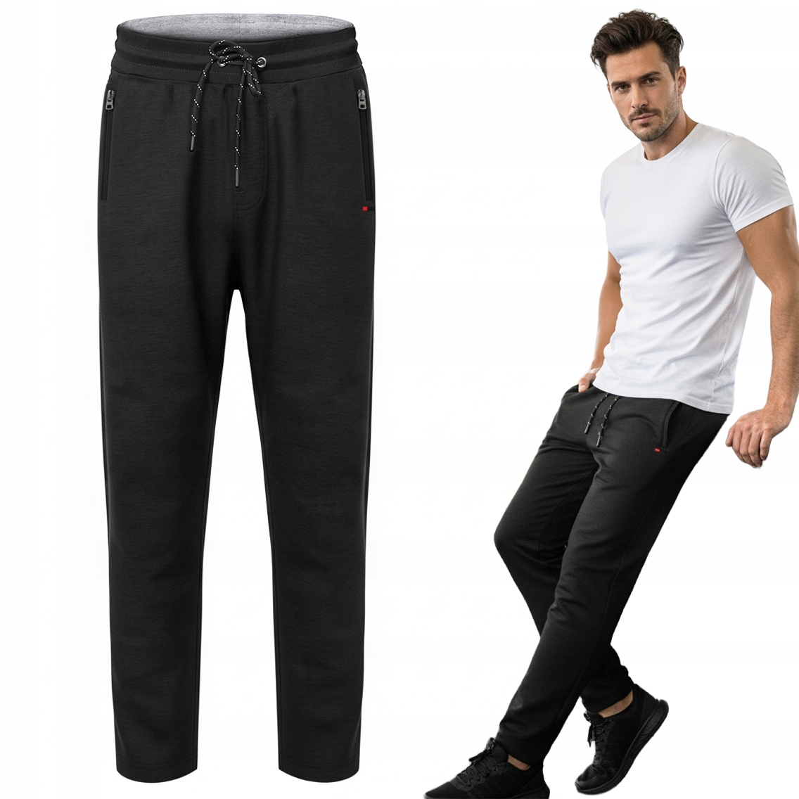 Dresové Kalhoty Pánské Dlouhé Sportovní Nezateplené Černé XL Pako Jeans