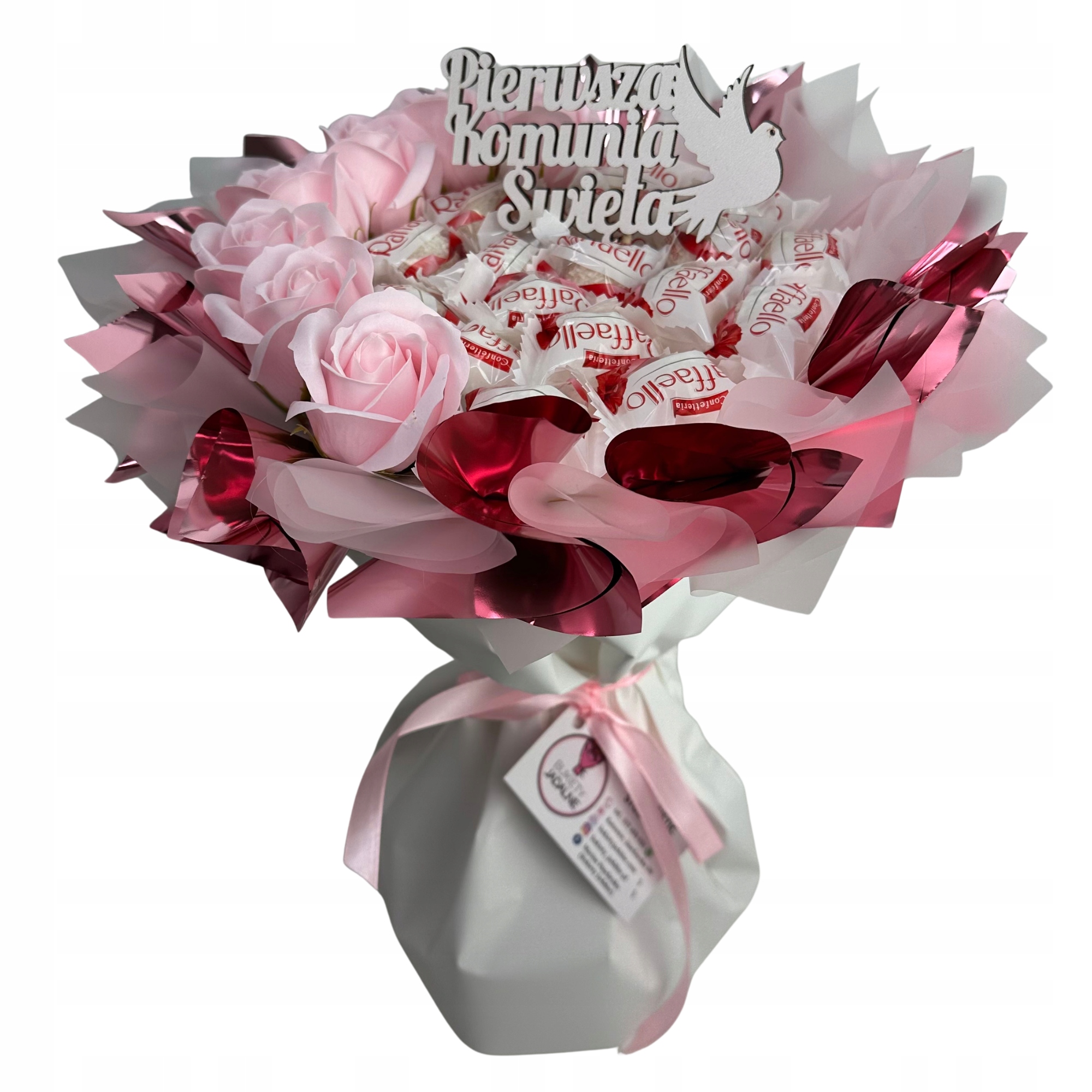 Dárková Sada Kytice Raffaello Růže A Svaté Přijímání Svaté Dívky