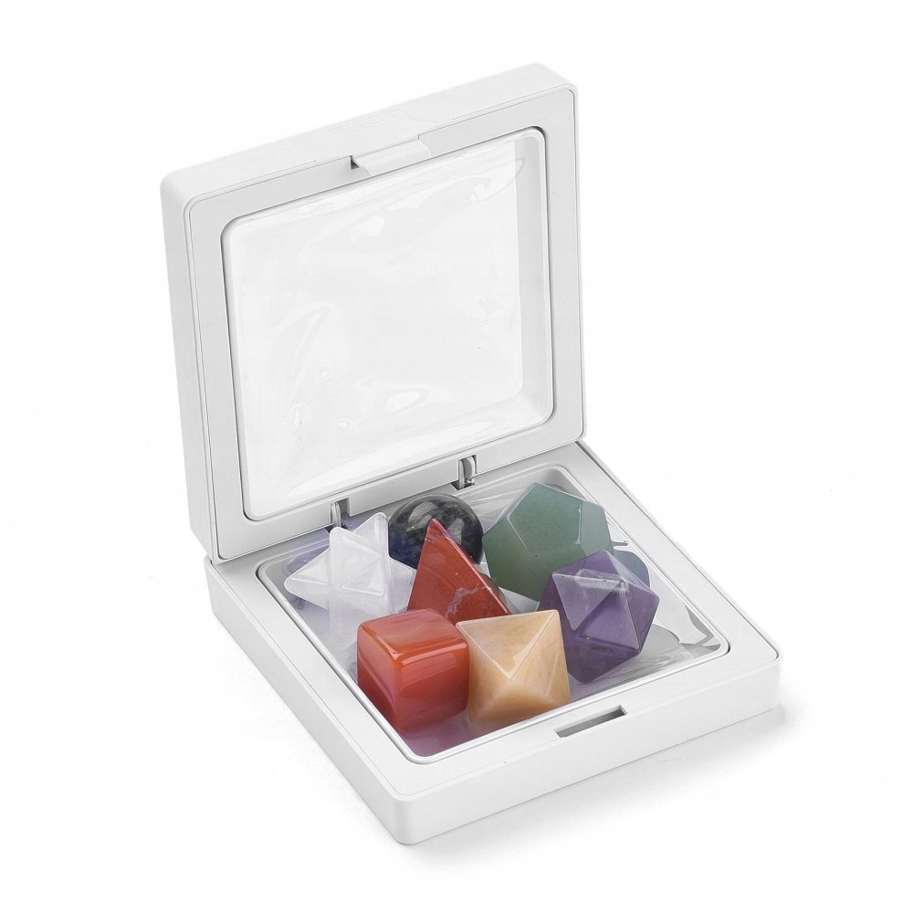 Sada přírodních kamenů, Reiki Čakra Vyvažování, 14-21mm, 7ks set