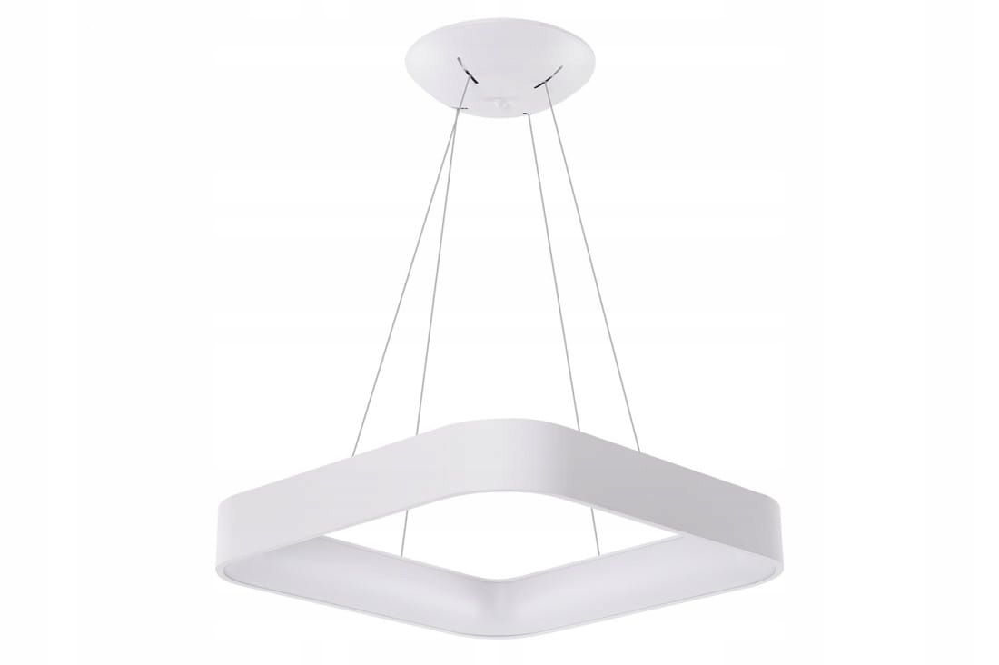 Biała lampa wisząca z kwadratowym pierścieniem Led 120W pilot Azzardo