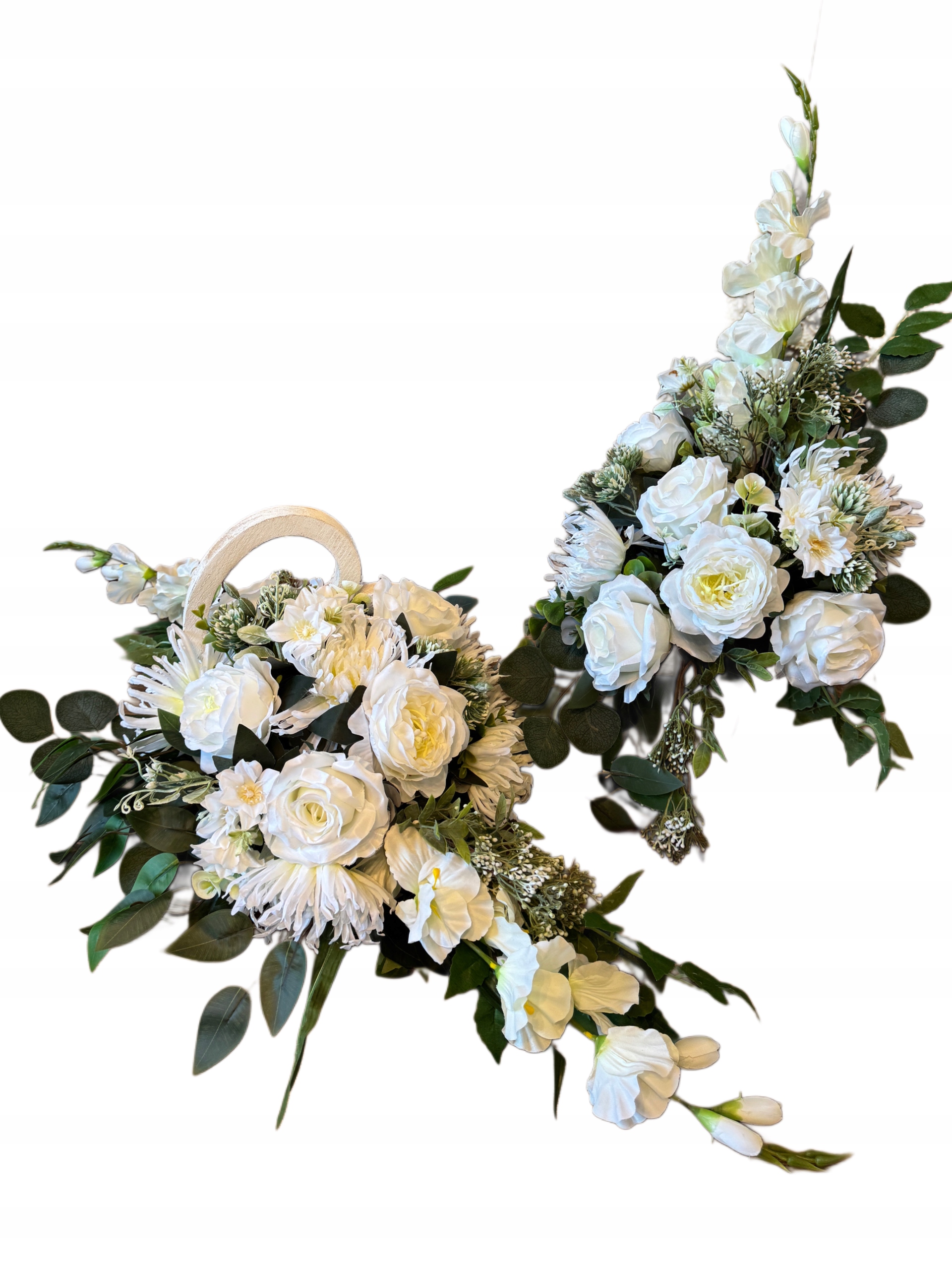 Dekorácia Na Cintorín Náhrobná Kompozícia Komplet S Vložkou Srdce Drevo