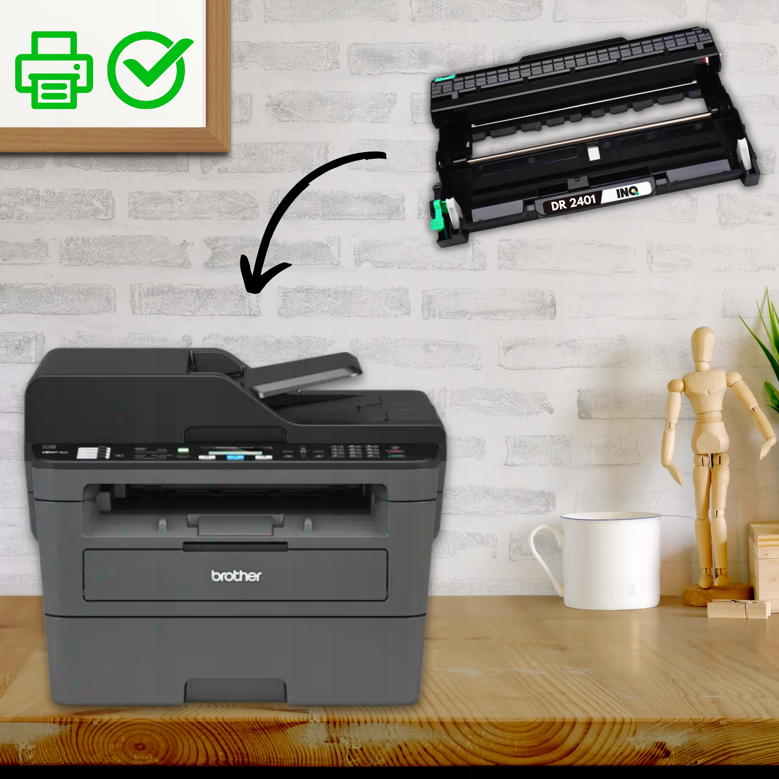 DR2401 WYSOKIEJ JAKOŚCI bęben do drukarki Brother Kod producenta WYTRZYMAŁY do Brother DR2401 NOWY DCP-L2532DW