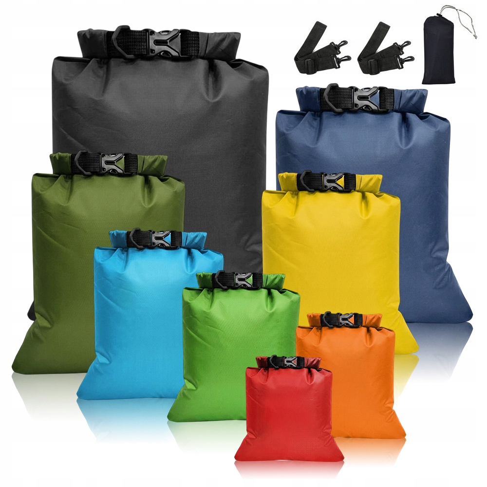 8 x Wodoodporna Torba Podróżna Do Turystyki Pieszej, Wędkarstwa, Zestaw Przetrwania