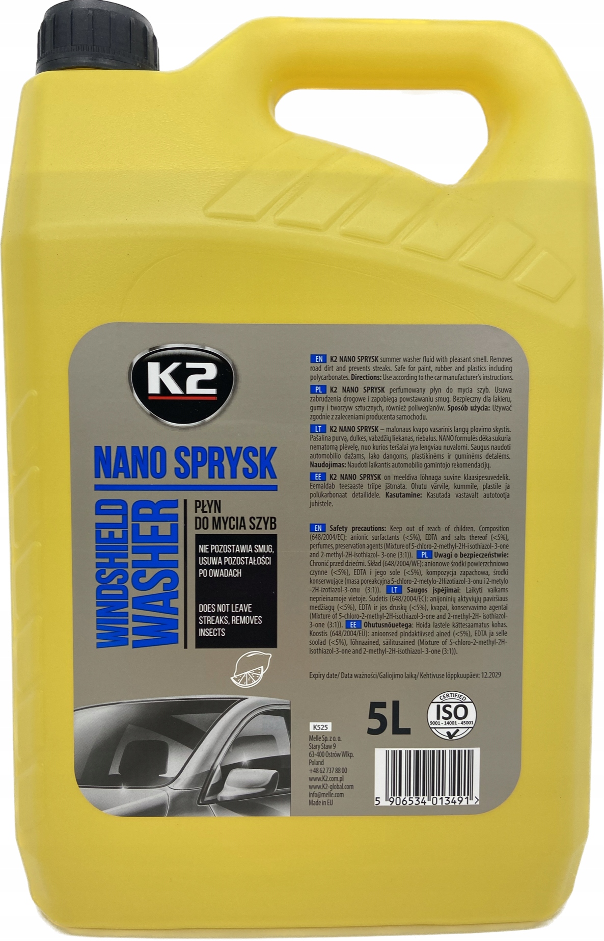 K2 NANO SPRYSK 5L PŁYN DO SPRYSKIWACZY LETNI