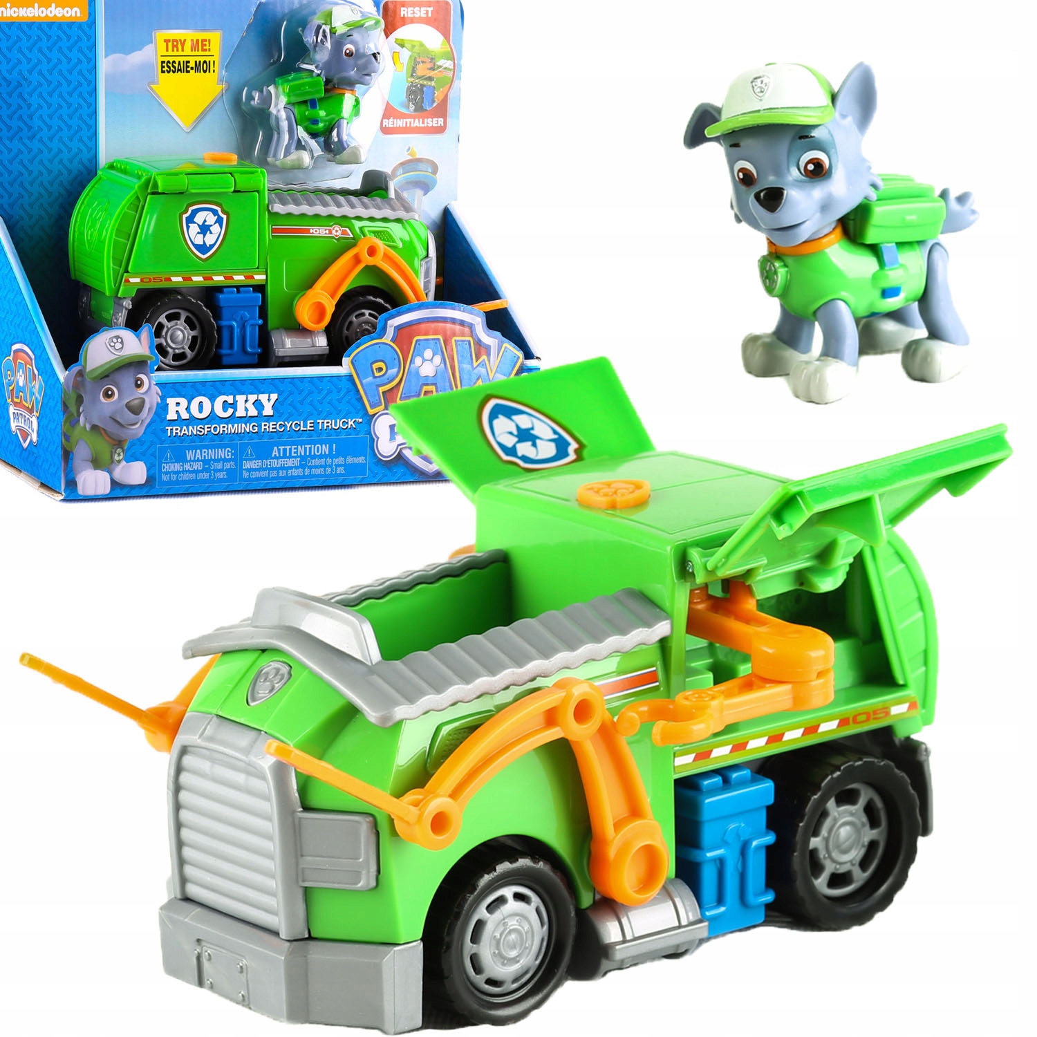 PSI PATROL TRANSFORMUJĄCA ŚMIECIARKA + FIGURKA ROCKY EDYCJA LIMITOWANA