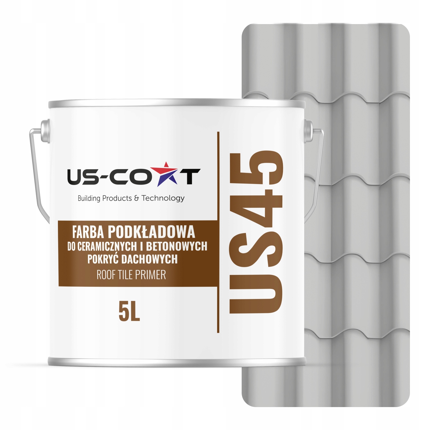 Podkladová Farba Na Keramickú Strechu Sivá Mliečna RAL7047 Mat 5L 35 m2