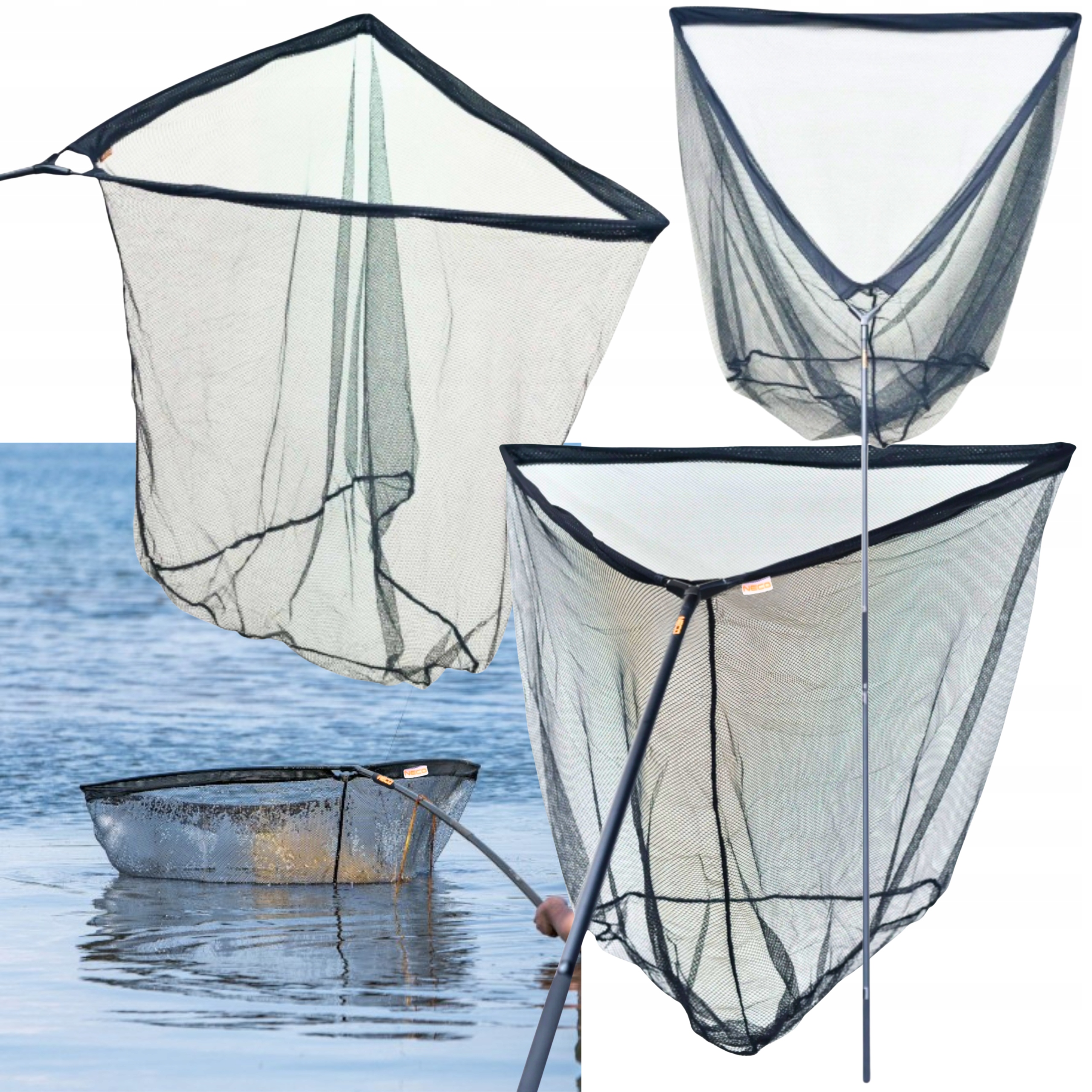 Podbierak Karpiowy 100x100 Duży Głęboki Lekki Szybkoschnący Premium Black