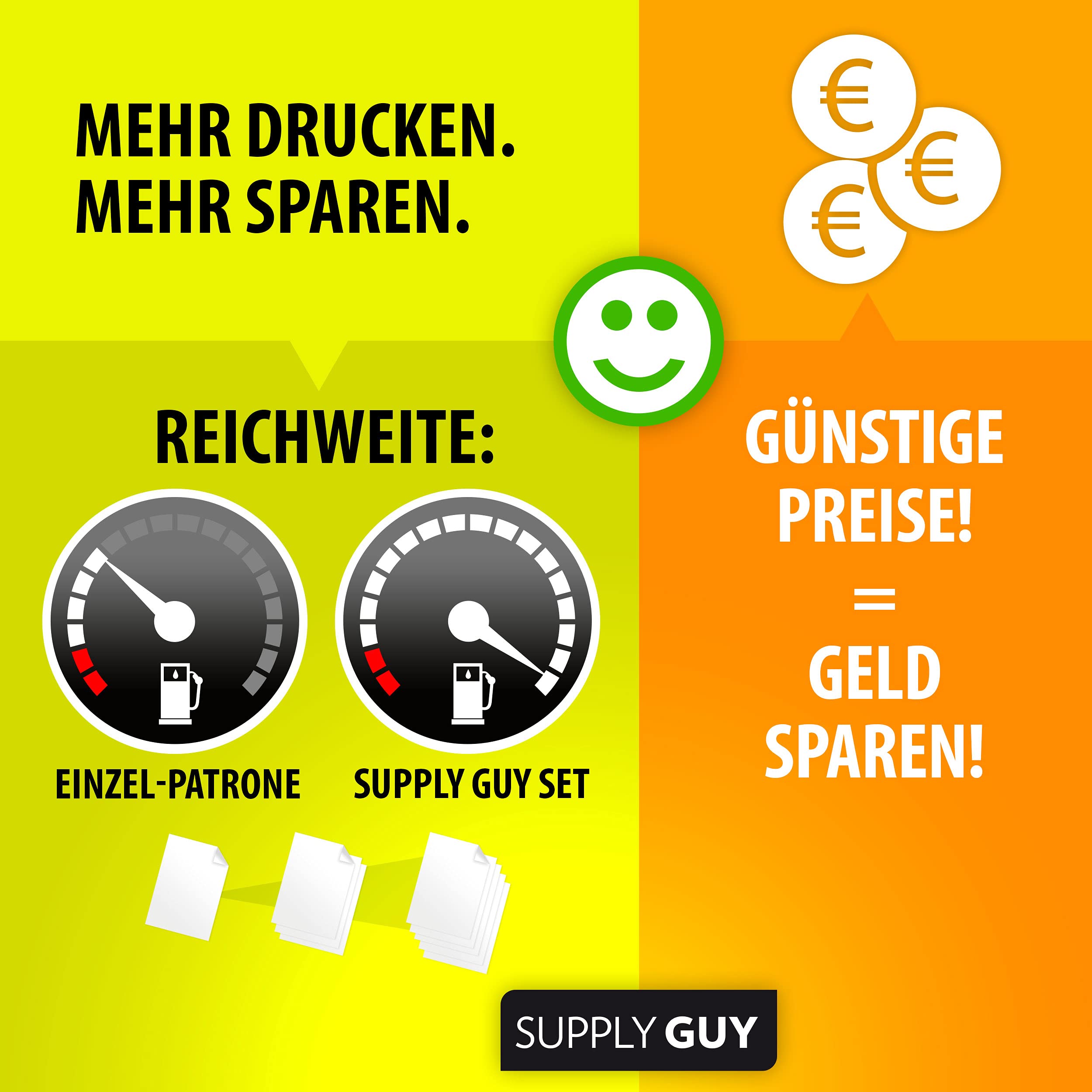 SUPPLY GUY 5 Tusze Kompatybilne Canon CLI-551 Żółty IP7250 MG5450 — miniatura 5