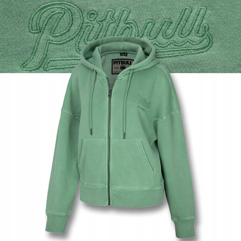 Dámská Oversize Mikina na zip s kapucí Pitbull Washed Manzanita II