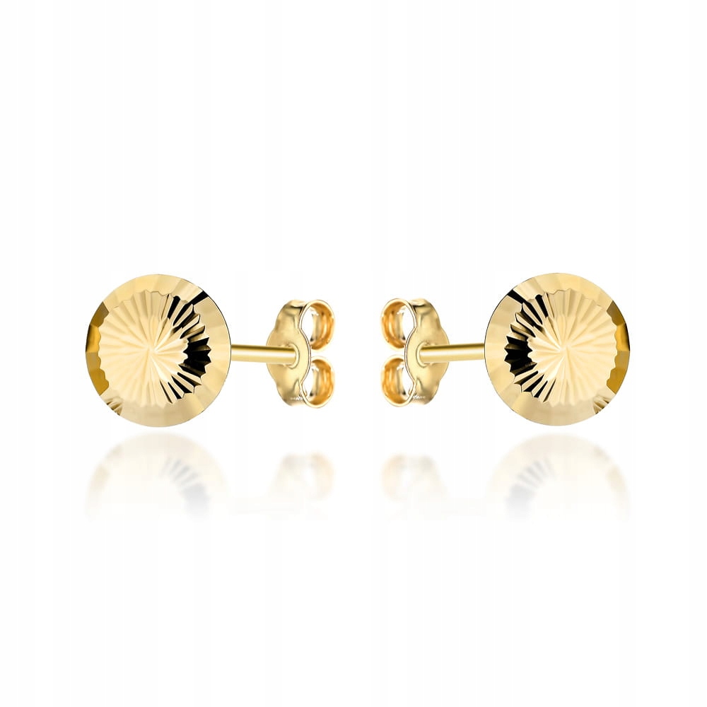 Náušnice zlaté 585 kroužky diamantové jako elegantní dárek 8 mm pro ni