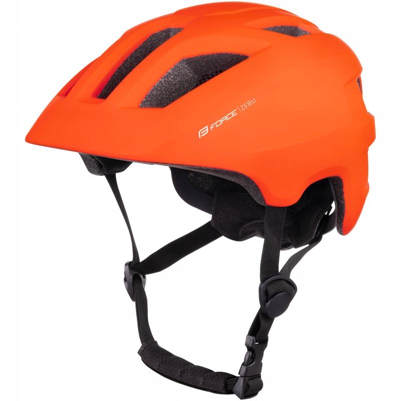 Force Přilba Zebu dětské včetně blikačky oranžová L-XL (57-61 cm)