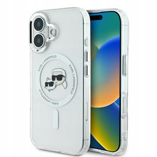 Karl Lagerfeld pouzdro pro iPhone 16 6.1" IML Metal Karl&Choupette MagSafe
