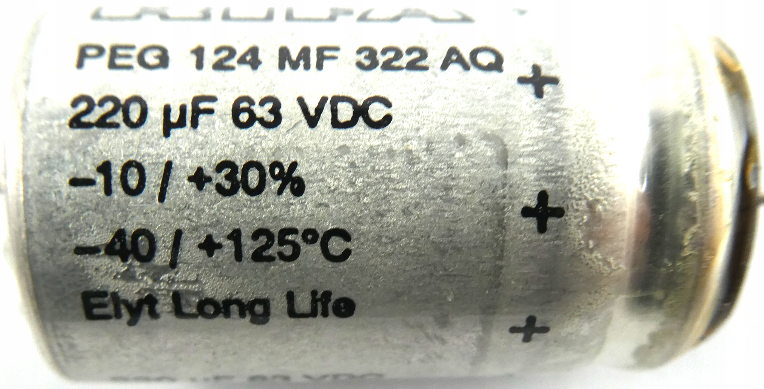 

Rifa osiowy elektrolit 220uF 63V DC 30% 1szt.