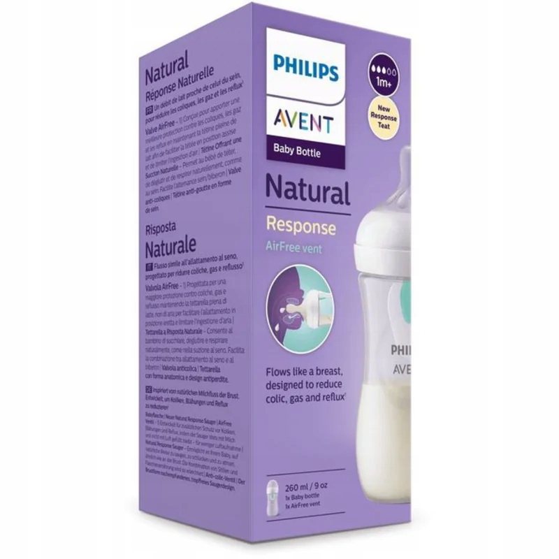 PHILIPS AVENT Butelka Dla Niemowląt Natural Response 260ml BPA Free — miniatura 10