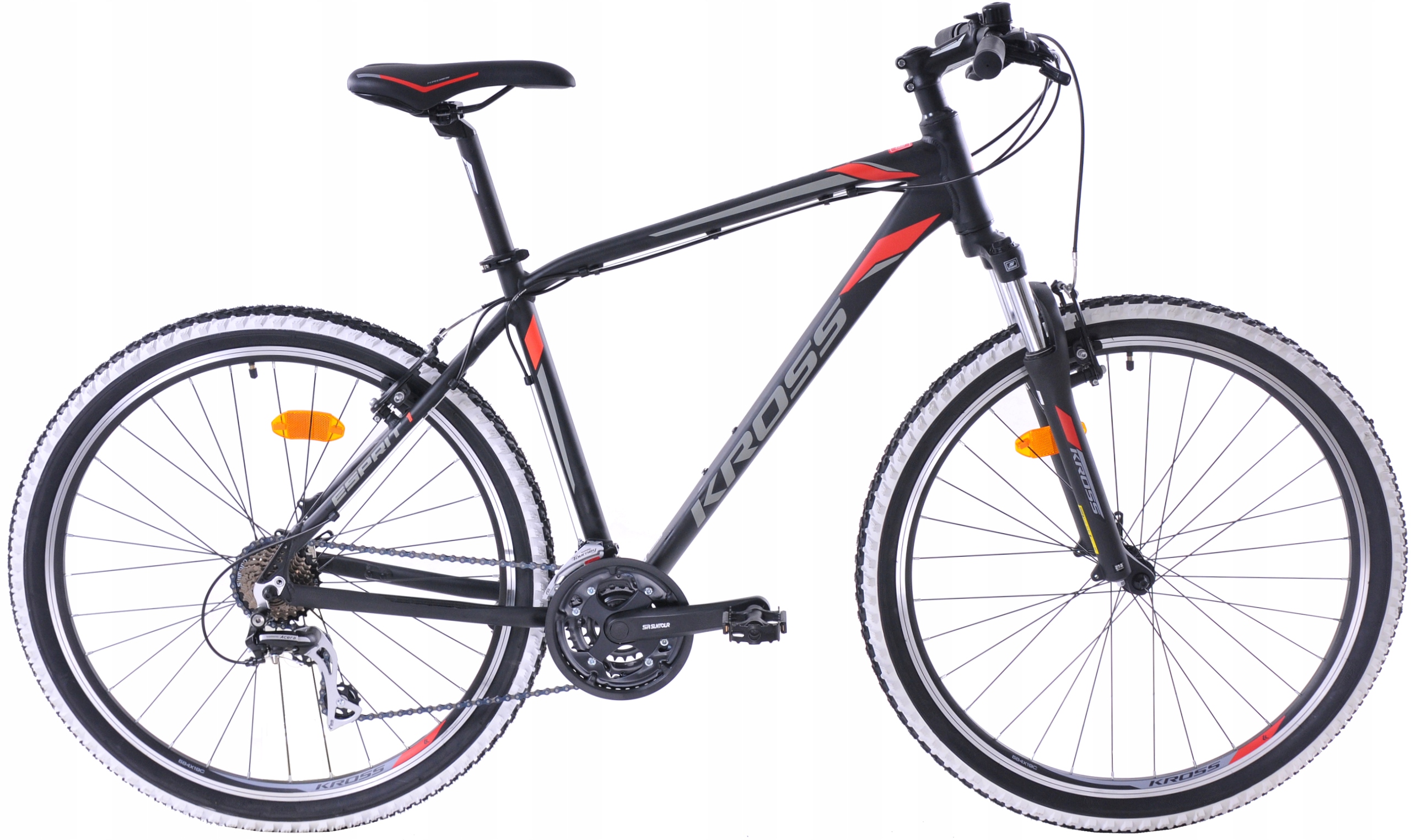 Rower Górski Mtb Kross Esprit 1 27 L(21'') czarny/czerwony/grafitowy mat