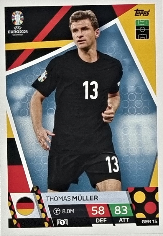EURO 2024 TOPPS MATCH ATTAX GER 15 THOMAS MULLER NIEMCY
