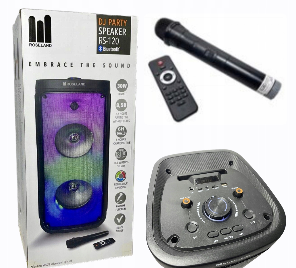 Karaoke Głośnik LED Soundbar Bluetooth USB