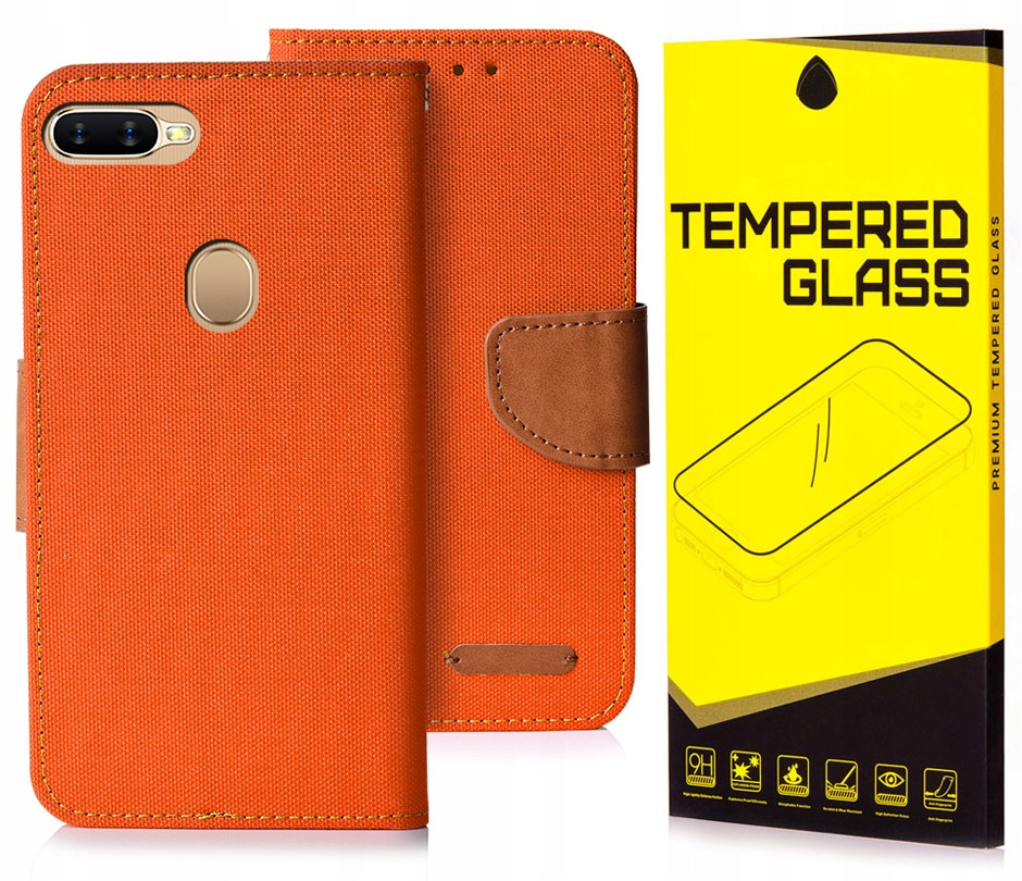 

Etui Portfel Canvas Do Oppo A12 Szkło 9H