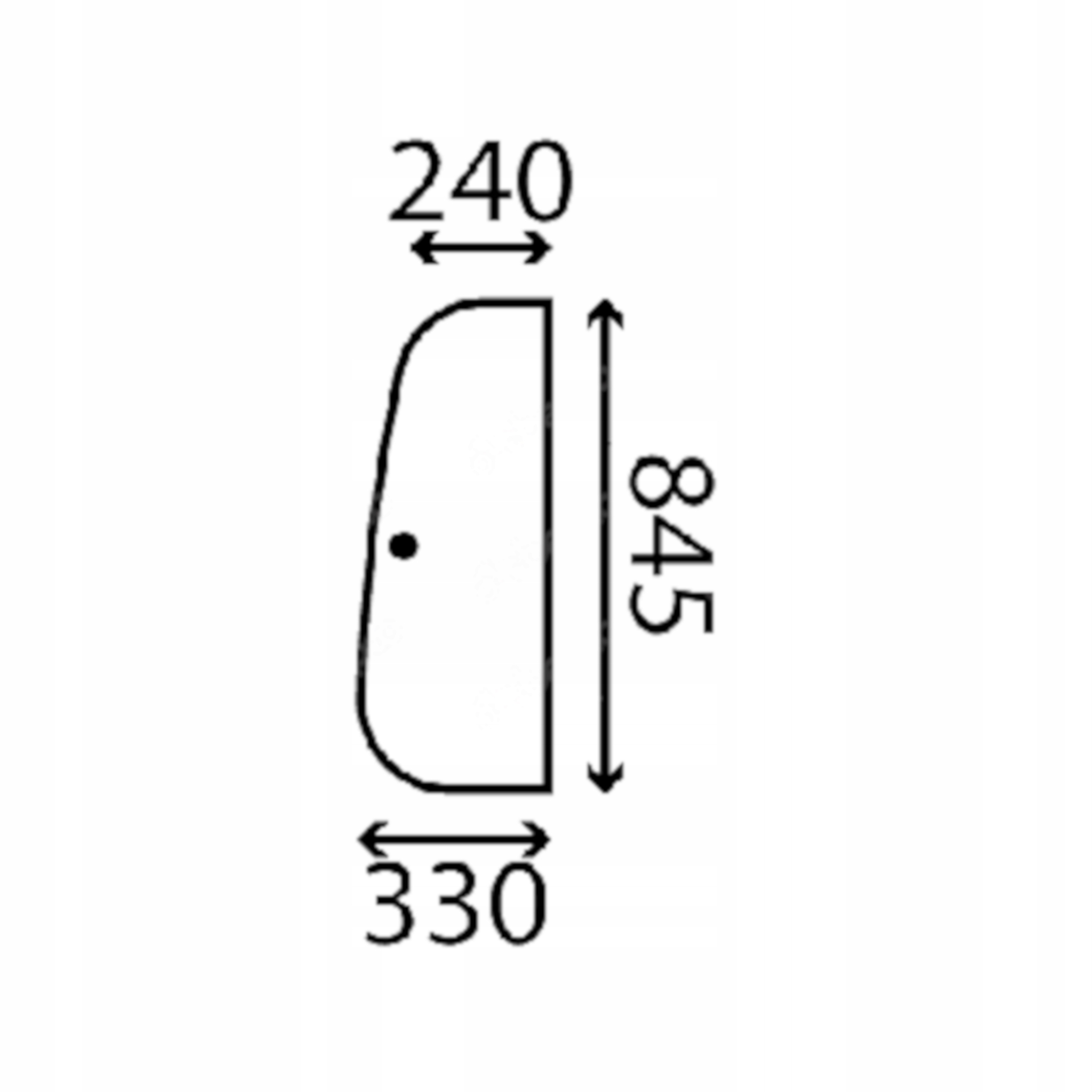 sklo Yanmar boční zadní otevírací pravé 108424