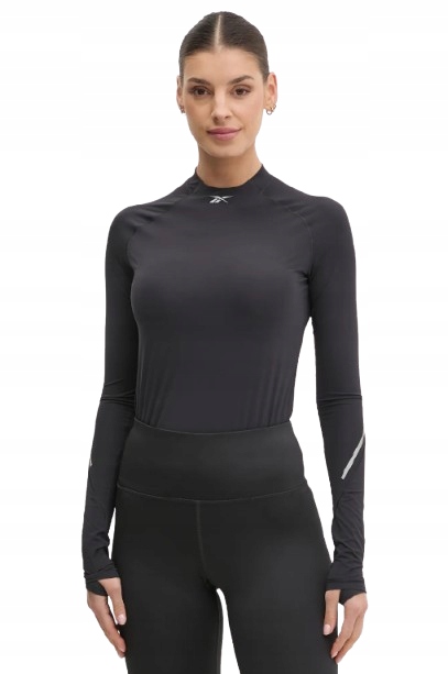 Reebok Dámská Přiléhavá Sportovní Halenka S Dlouhým Rukávem Černá Xs I3A