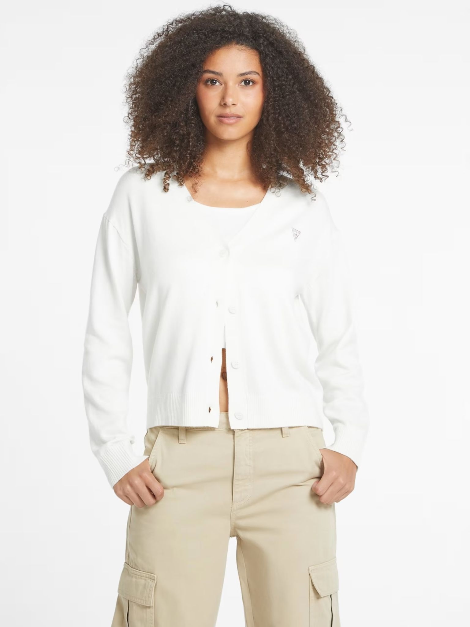 Dámský svetr Guess Jeans W4BR16 Z3HO2 Ecru Xs