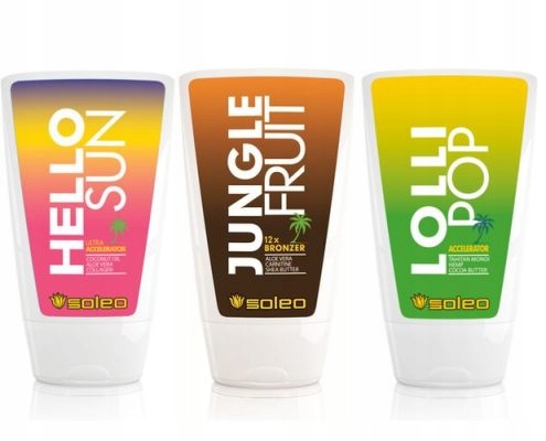 SOLEO 3 KREMY DO SOLARIUM +9GRATIS I OKULARY
