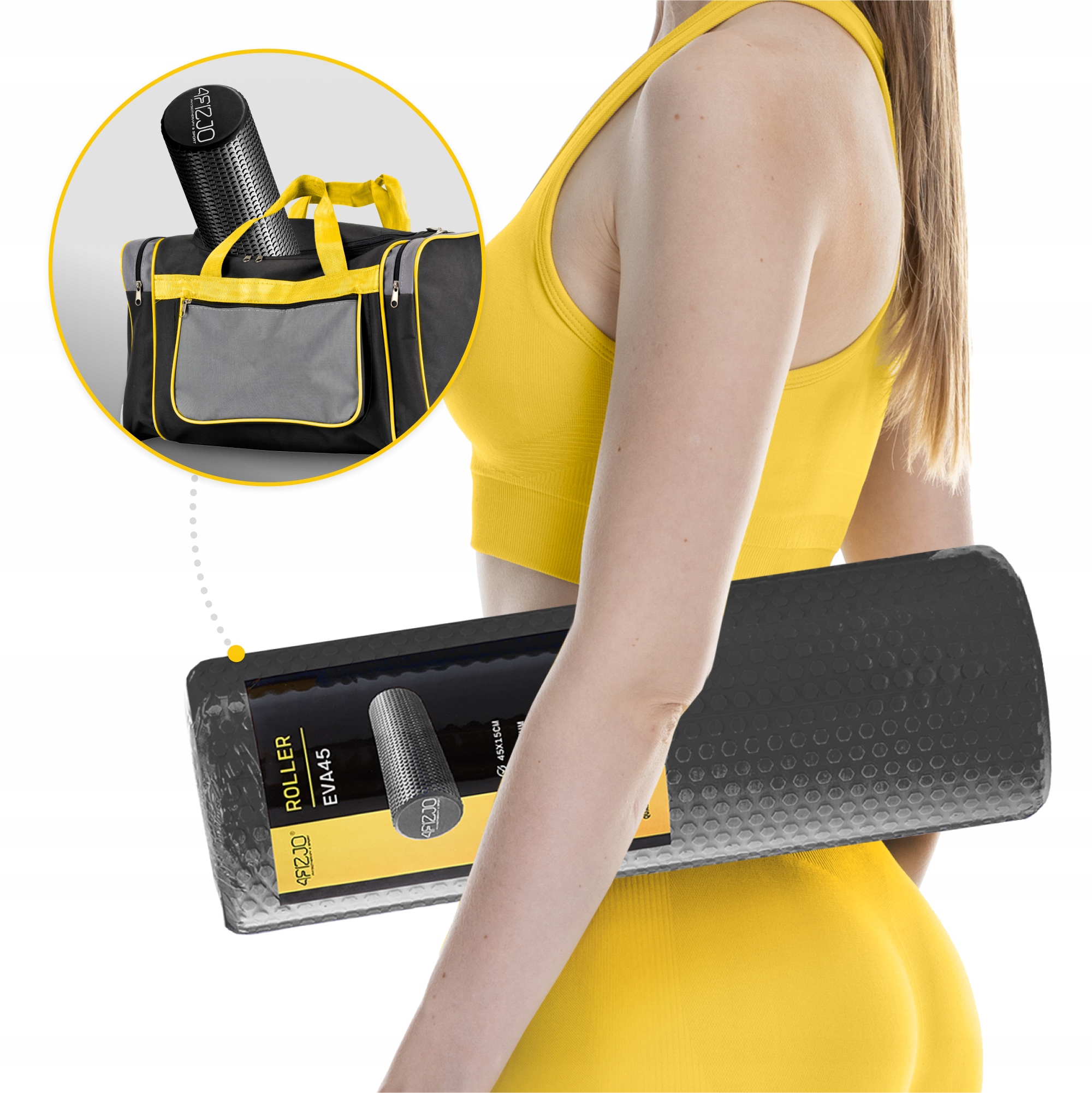 ROLLER DO MASAŻU ĆWICZEŃ WAŁEK CROSSFIT MASAŻER 45 EAN (GTIN) 5907739310736